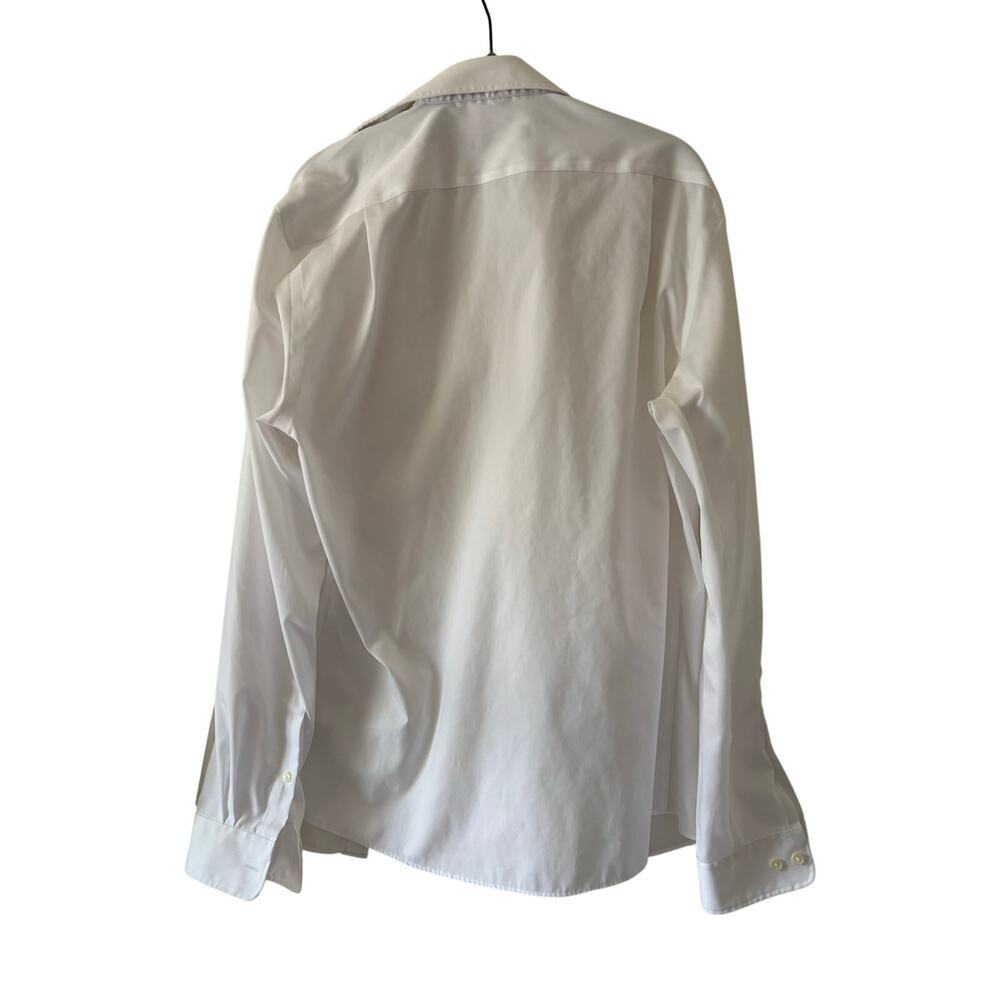 Tommy Hilfiger Men’s White Dress Shirt Button Front Long Sleeve Size 34/35 L - Picture 5 of 6